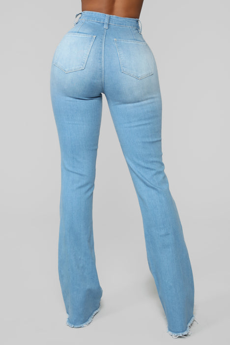 Valentina High Rise Flare Jeans - Light Blue Wash, Fashion Nova, Jeans