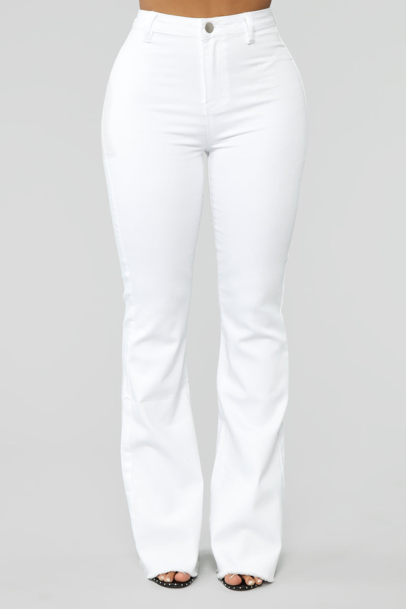 Valentina High Rise Flare Jeans - White | Fashion Nova, Jeans | Fashion ...