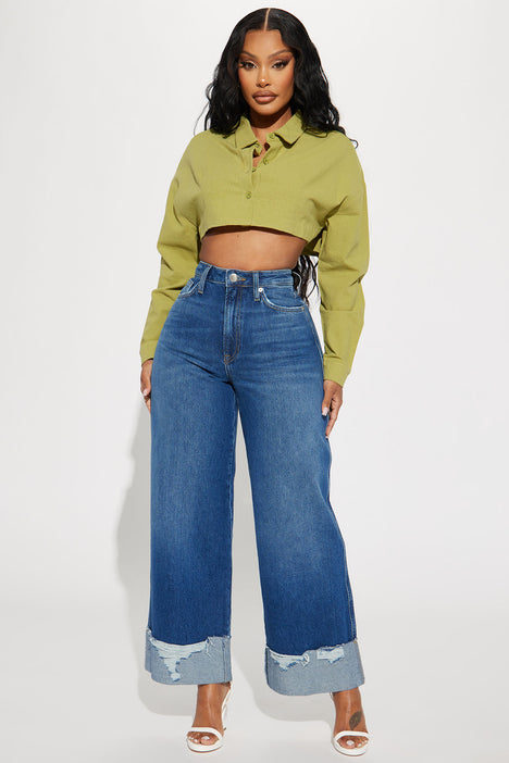 Wide leg sale jeans fashion nova