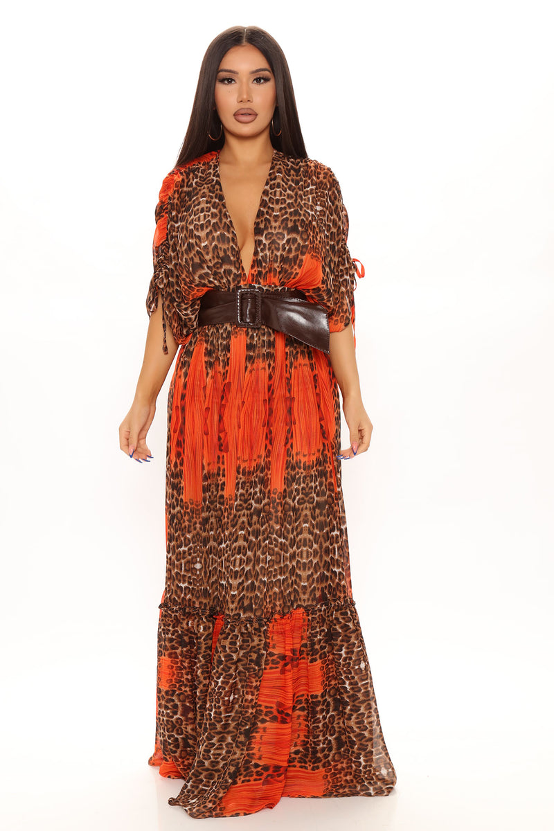Wild Instincts Maxi Dress - Orange/combo | Fashion Nova, Dresses ...