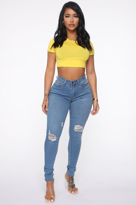 Fashion nova yellow crop top store