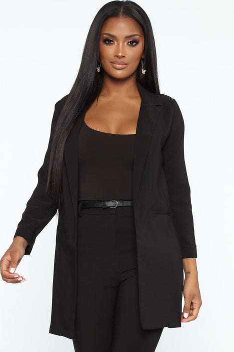 Fashion nova black blazer online