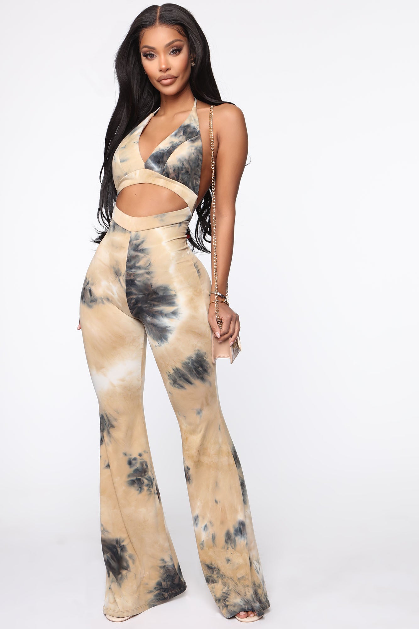 Fashion nova tie shop dye jumpsuit