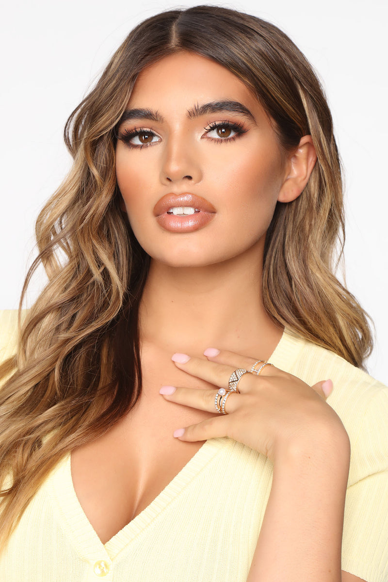 Pretty In Pearls Ring Set Gold Fashion Nova, Jewelry Fashion Nova