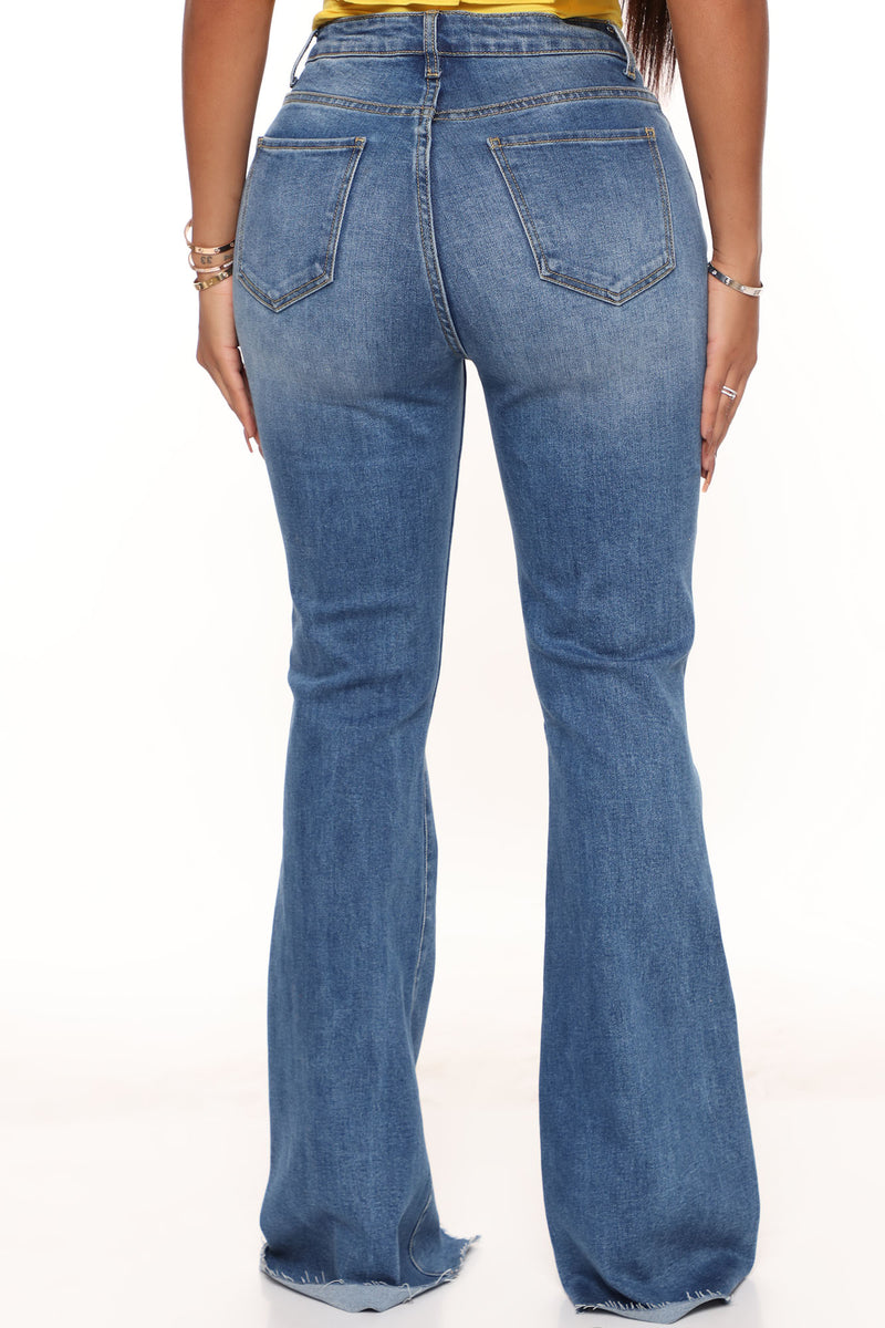 Mind Reader High Rise Stretch Flare Jeans - Medium Wash | Fashion Nova ...