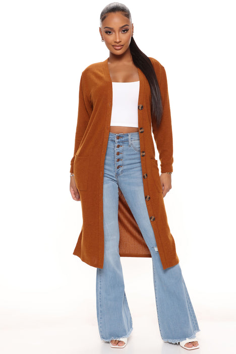 La Ville Duster Cardigan Rust