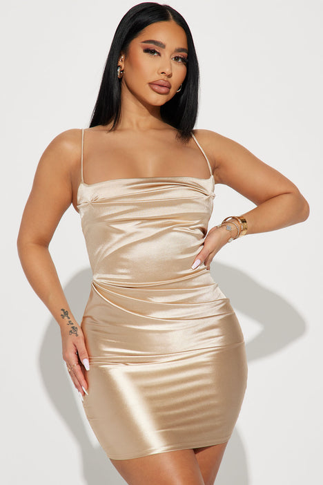 Fashion nova sales champagne dress