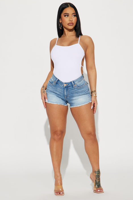 Charming Non Stretch Embellished Denim Halter Top - Medium Wash | Fashion  Nova, Shirts & Blouses | Fashion Nova