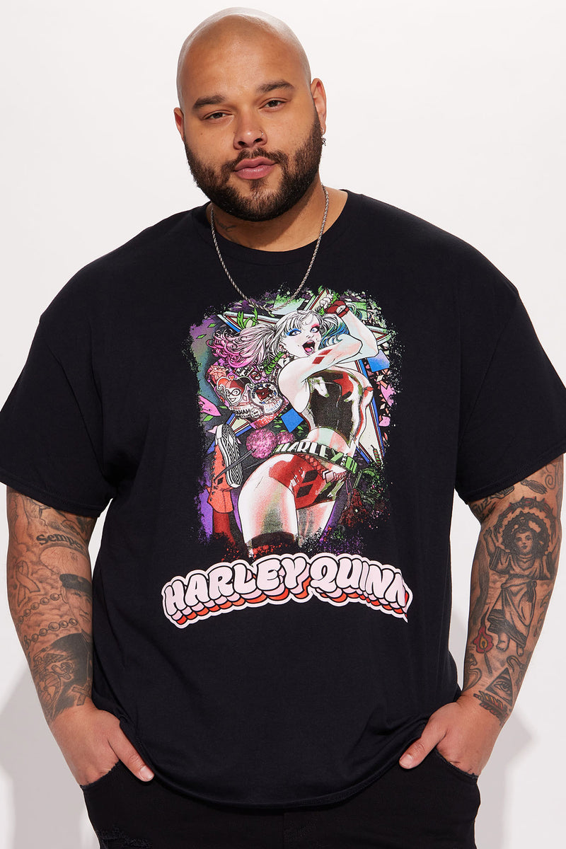 Harley Quinn Jump Short Sleeve Tee Black Fashion Nova, Mens Graphic