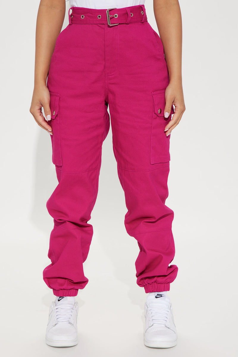 Cargo Chic Pants Fuchsia Fashion Nova, Pants Fashion Nova