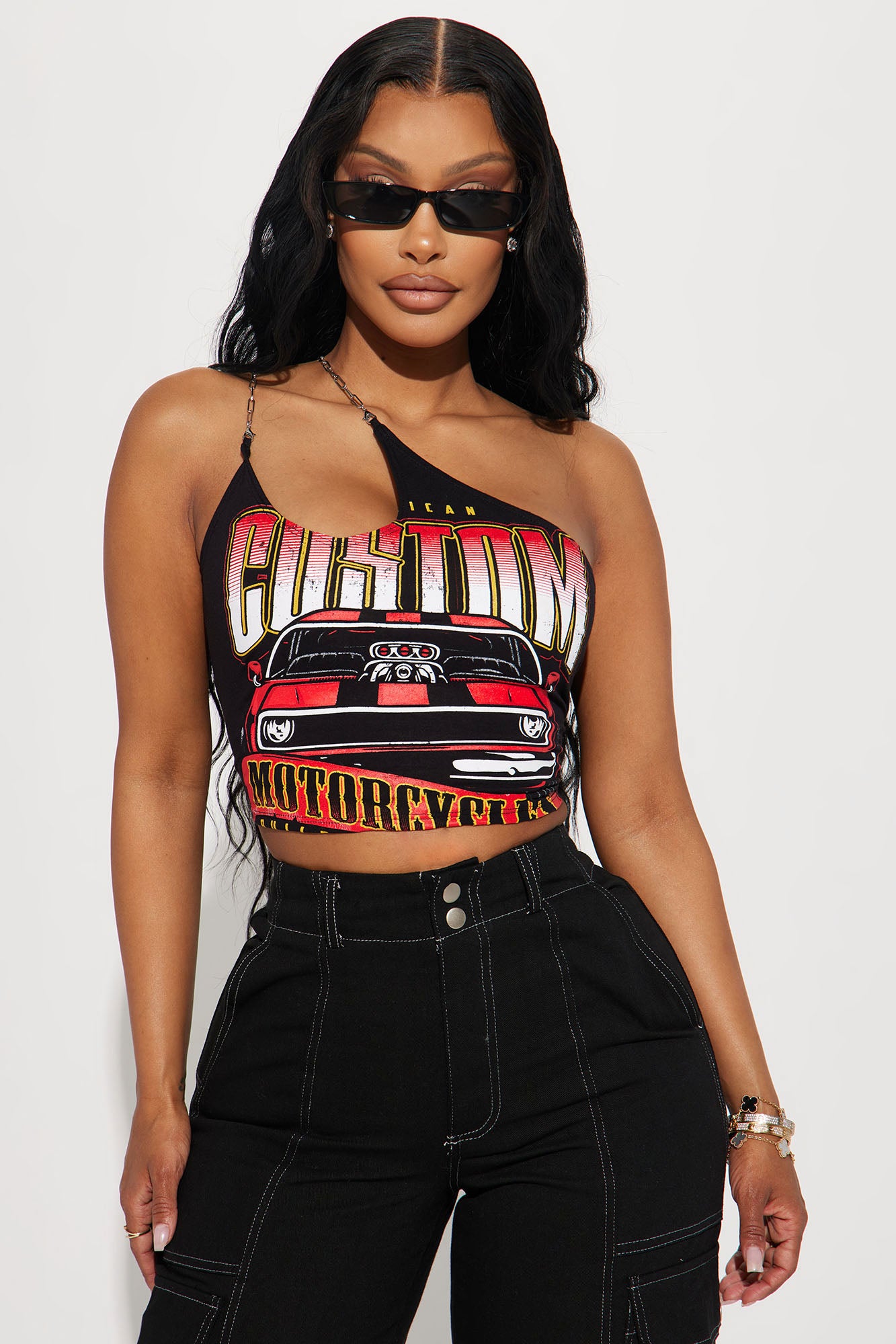 One shoulder sales tops fashion nova