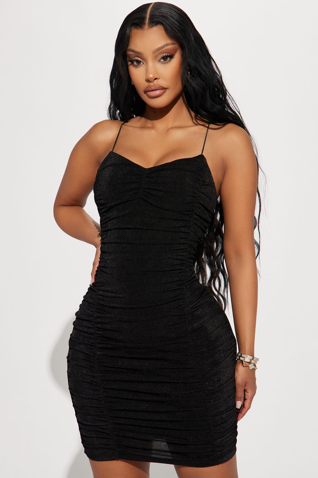 Double ruched hotsell mini dress