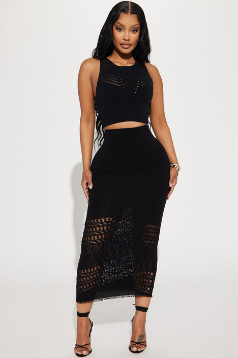 Fashion nova black lace skirt store