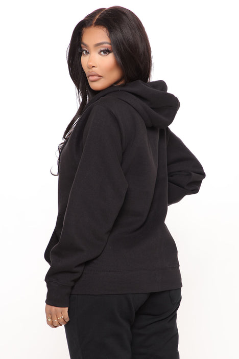 Black best sale hoodie female