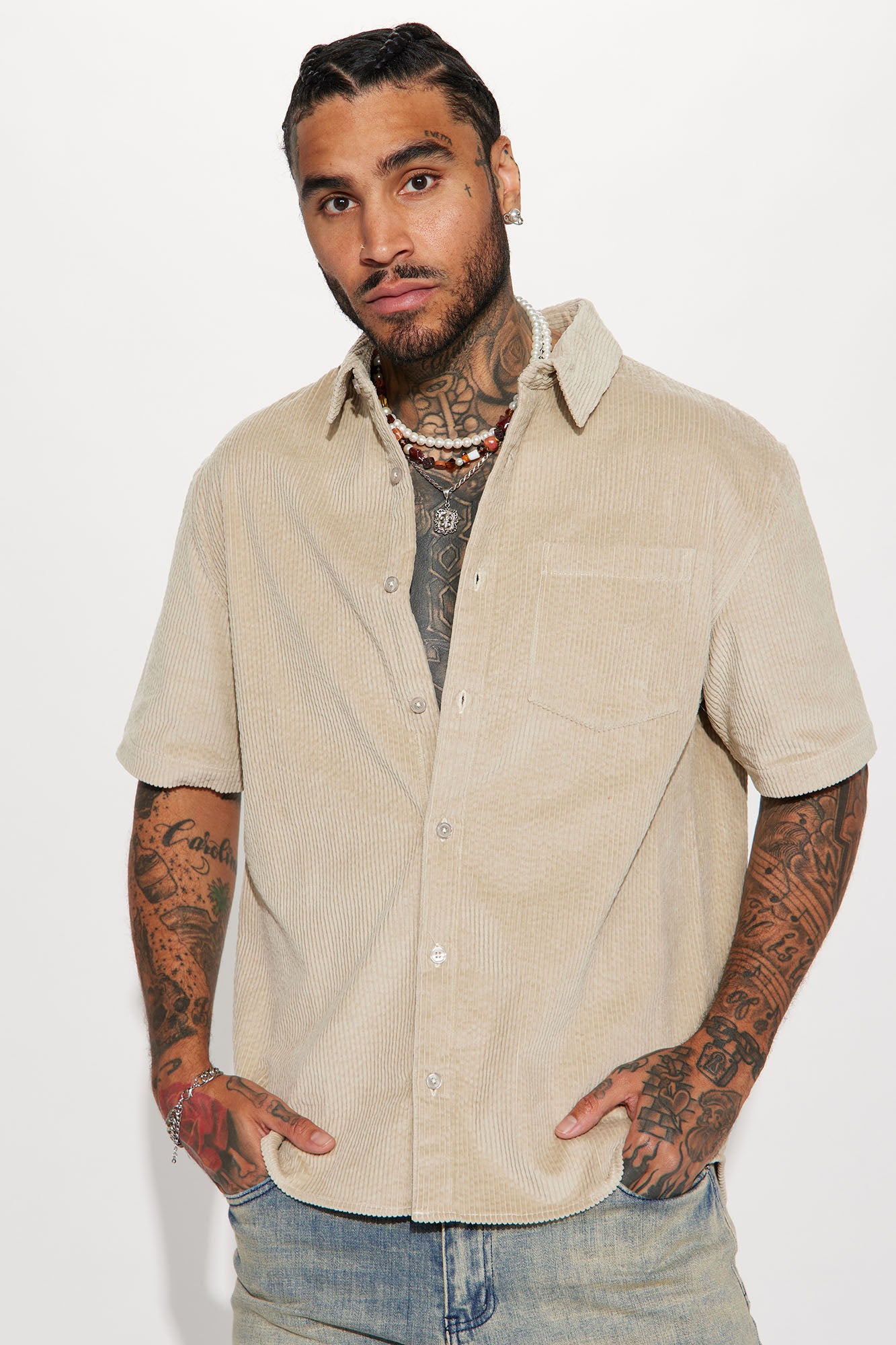 Corduroy shop button up