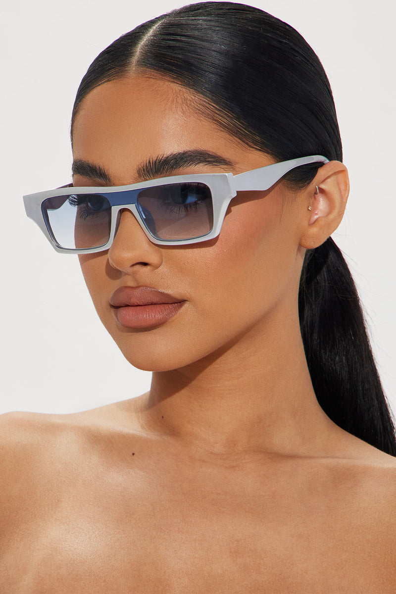 Serious Attitude Sunglasses Silver Fashion Nova Sunglasses