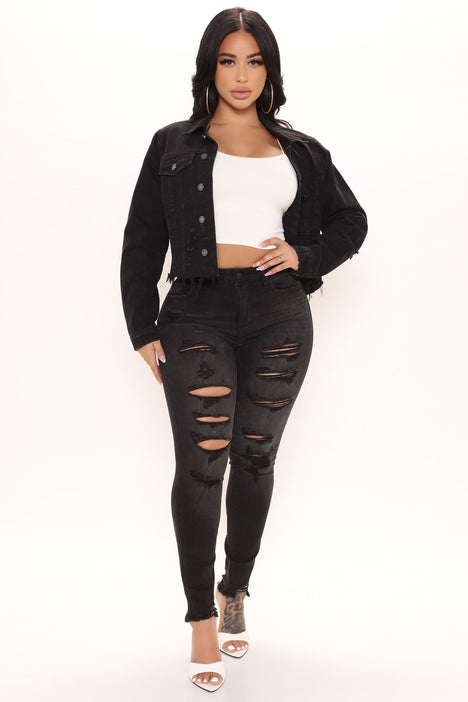 Black ripped fashion nova hotsell jeans