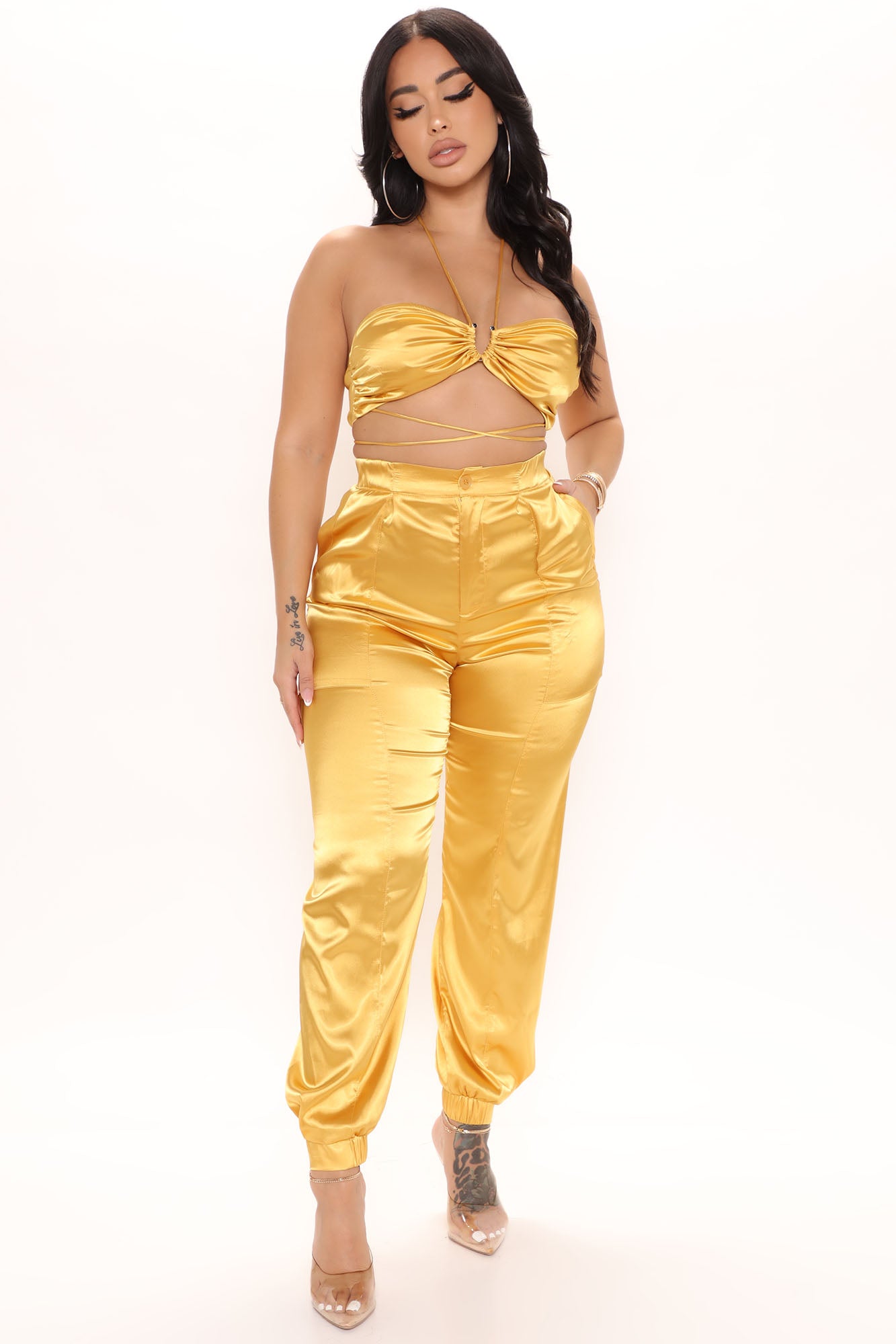 Silk jogger set clearance