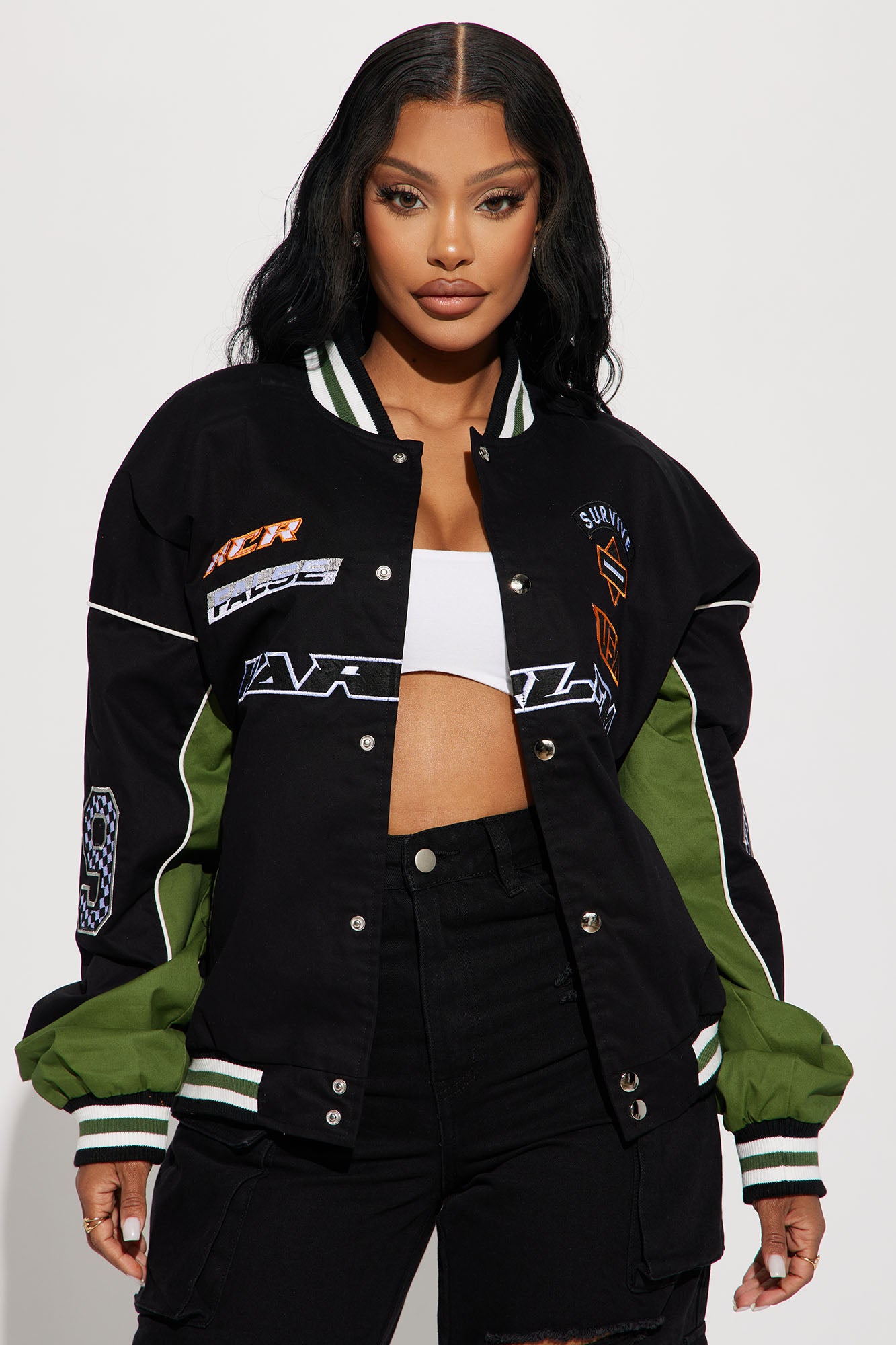 Fashion nova bomber best sale jacket