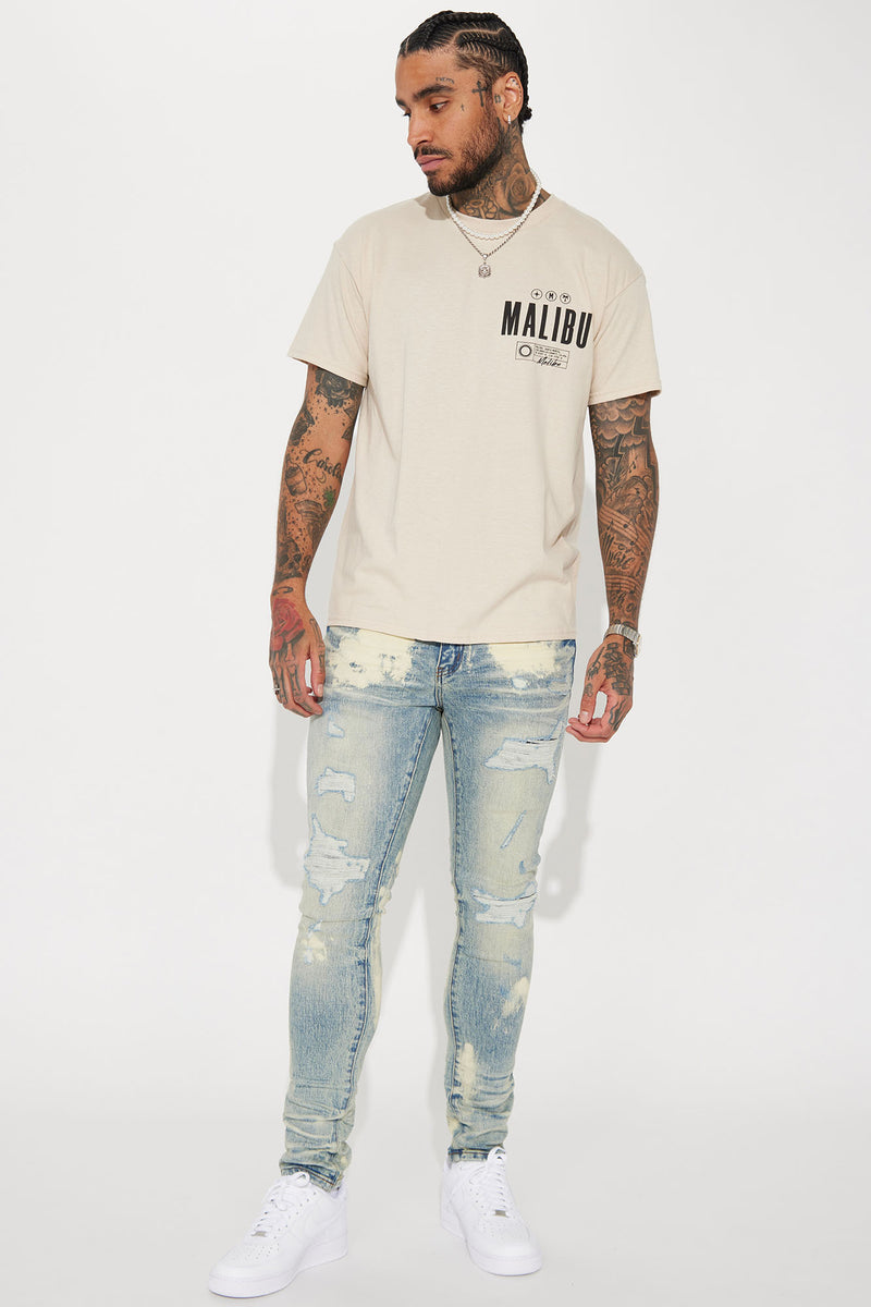 Pull Up Ripped Stacked Skinny Jeans - Light Wash | Fashion Nova, Mens ...
