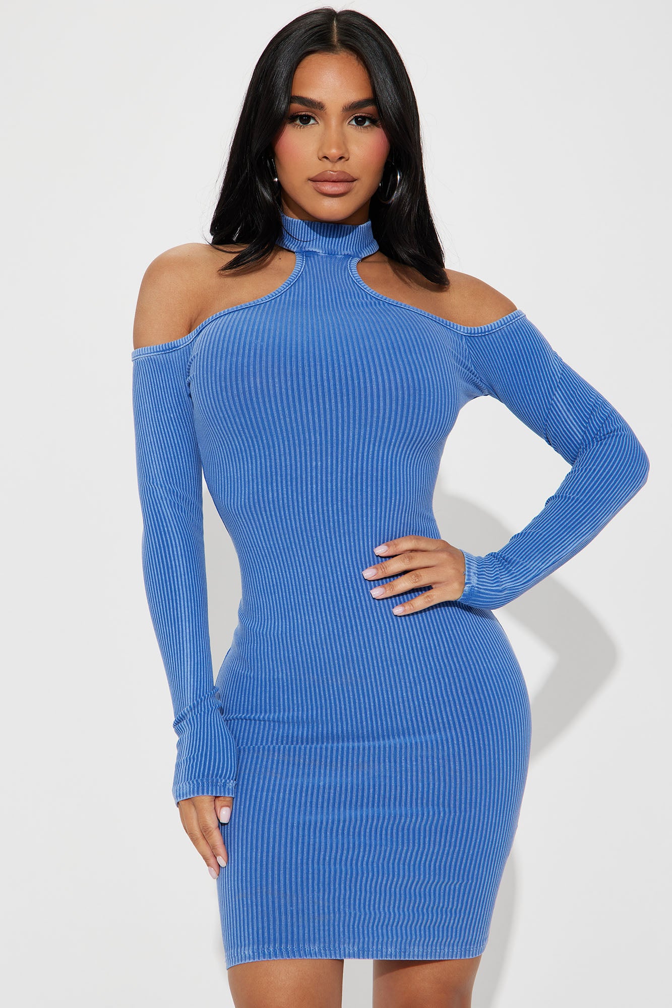 chic beach dress YC Women's Off-Shoulder Ruffle Mini A-Line Summer Dress Blue / L Option:Dress + Sleeves + Bow Summer Neckline 11212MV Alex Evenings Compression Embellished