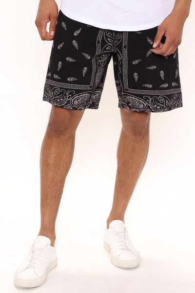 Bandana print shorts mens best sale