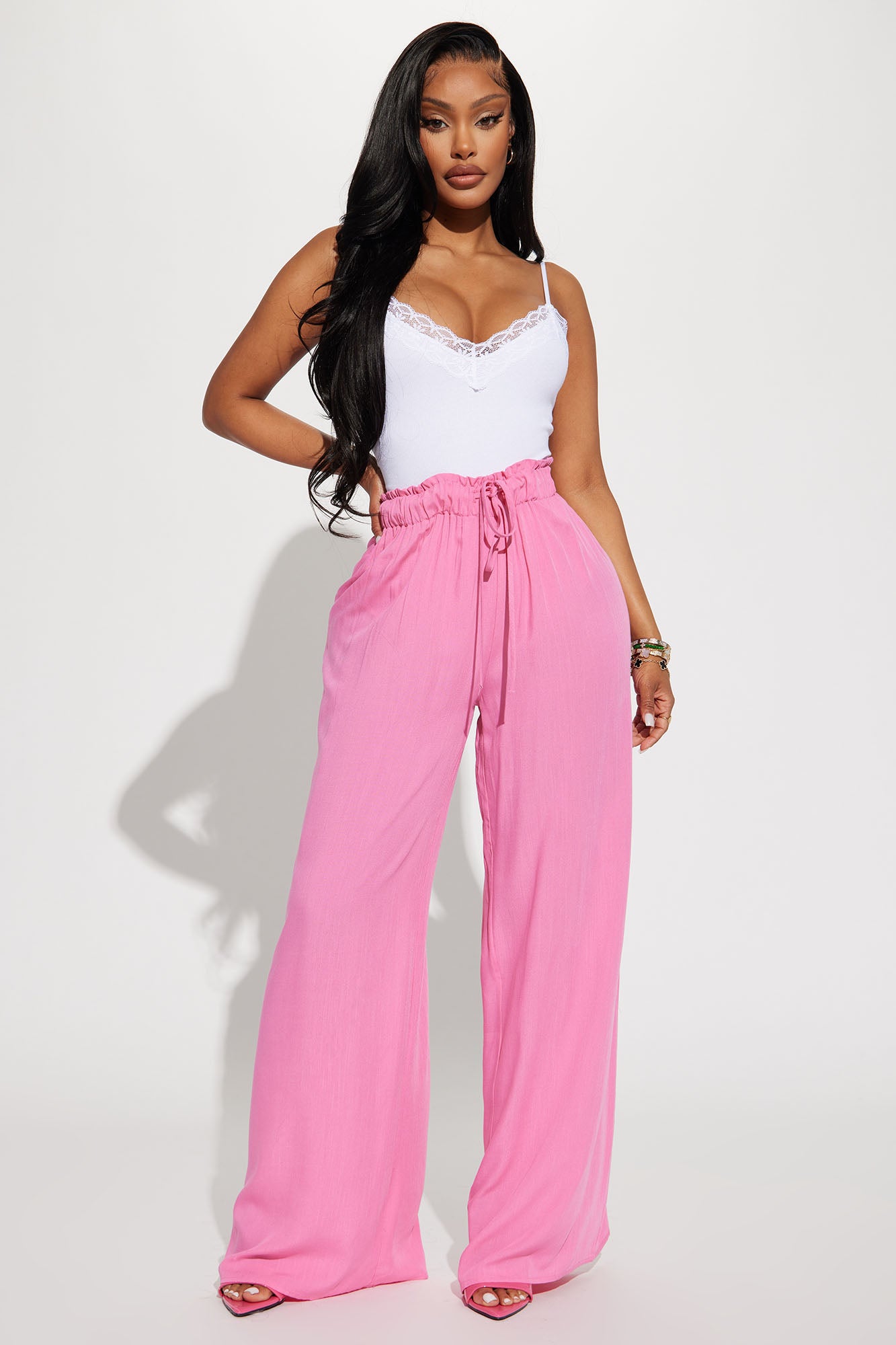 Summer Vibes Wide Leg Pant - Pink