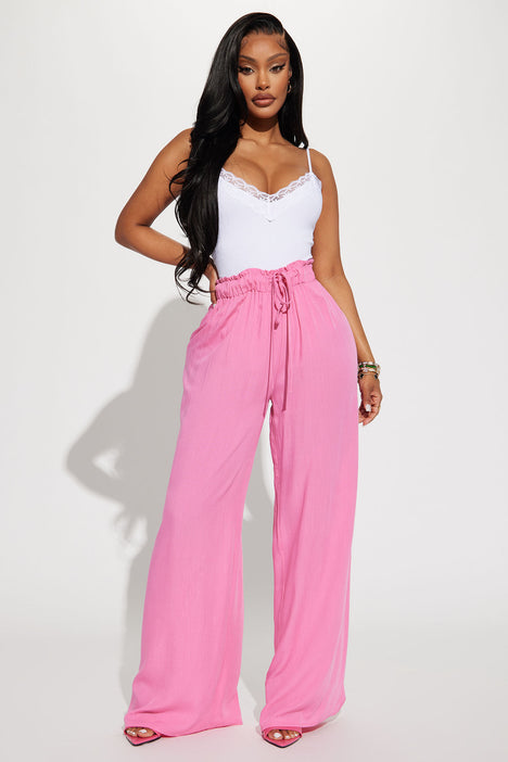 Summer Vibes Wide Leg Pant - Pink, Fashion Nova, Pants