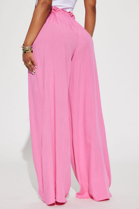 Summer Vibes Wide Leg Pant - Pink, Fashion Nova, Pants