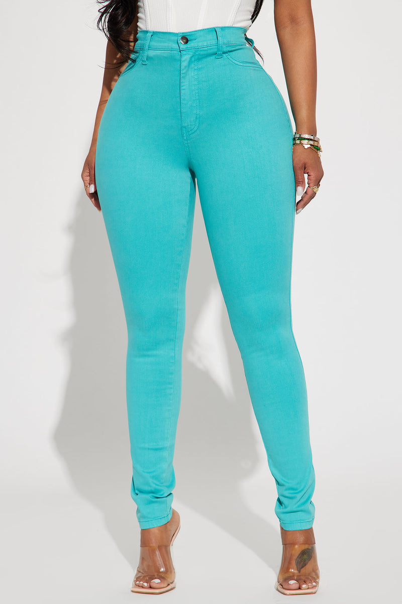 Classic Color High Waist Skinny Jeans - Aqua | Fashion Nova, Jeans ...