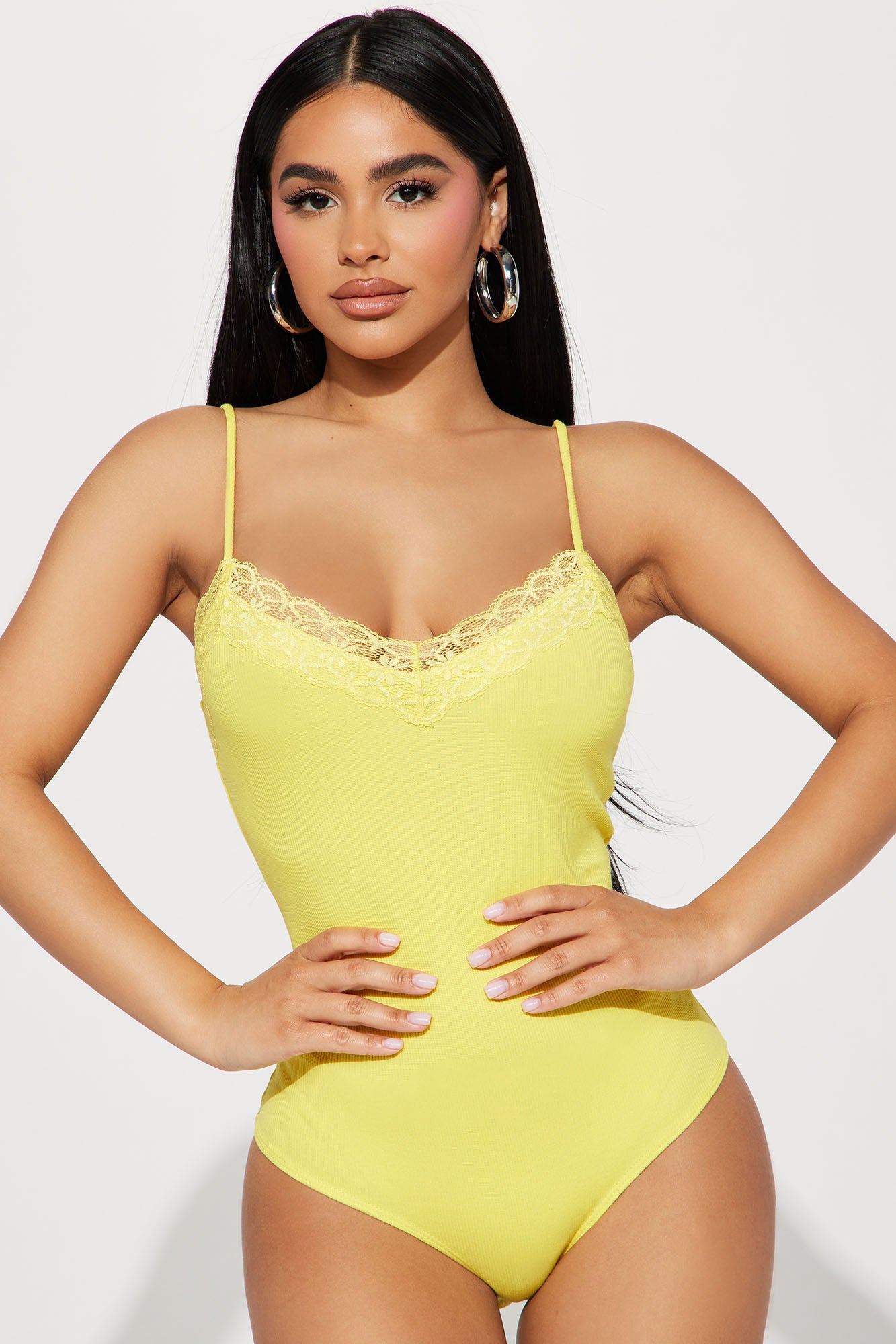Neon yellow lace sales bodysuit