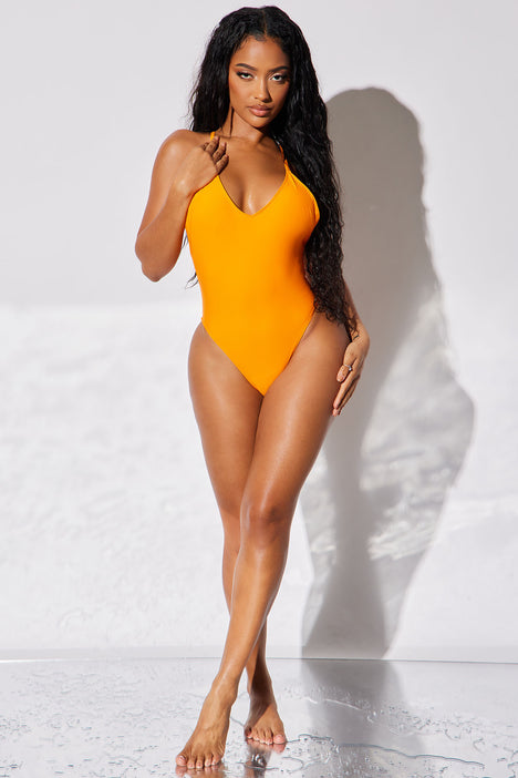 Cut You Off This Summer 1 Piece Swimsuit Orange