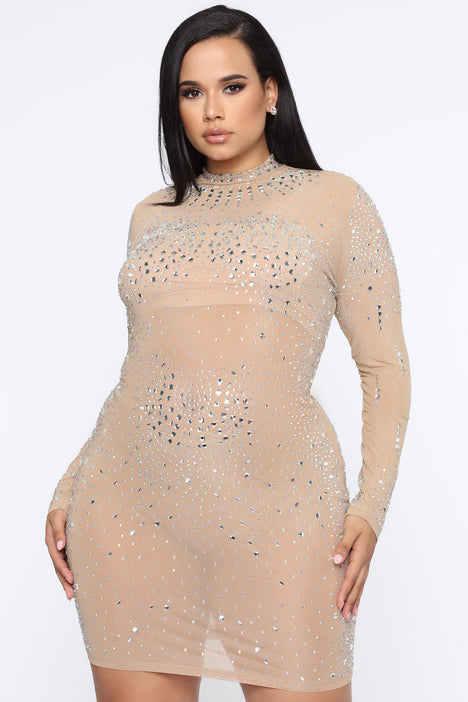 See thru dress fashion nova discount