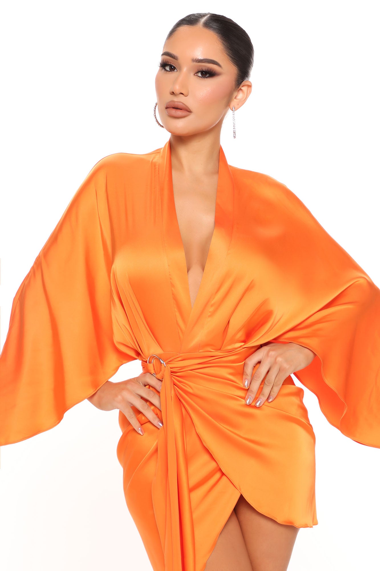 Orange fashion nova sales dress