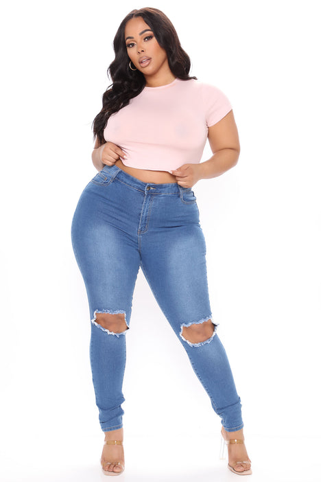 Fashion nova plus size high discount waisted jeans