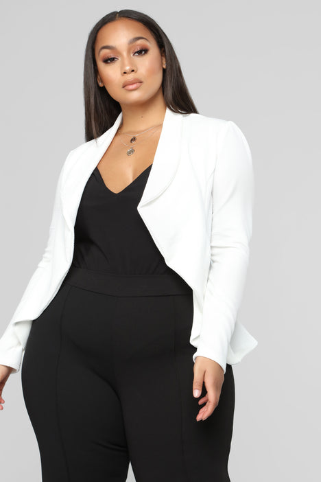 Plus size hotsell ivory blazer
