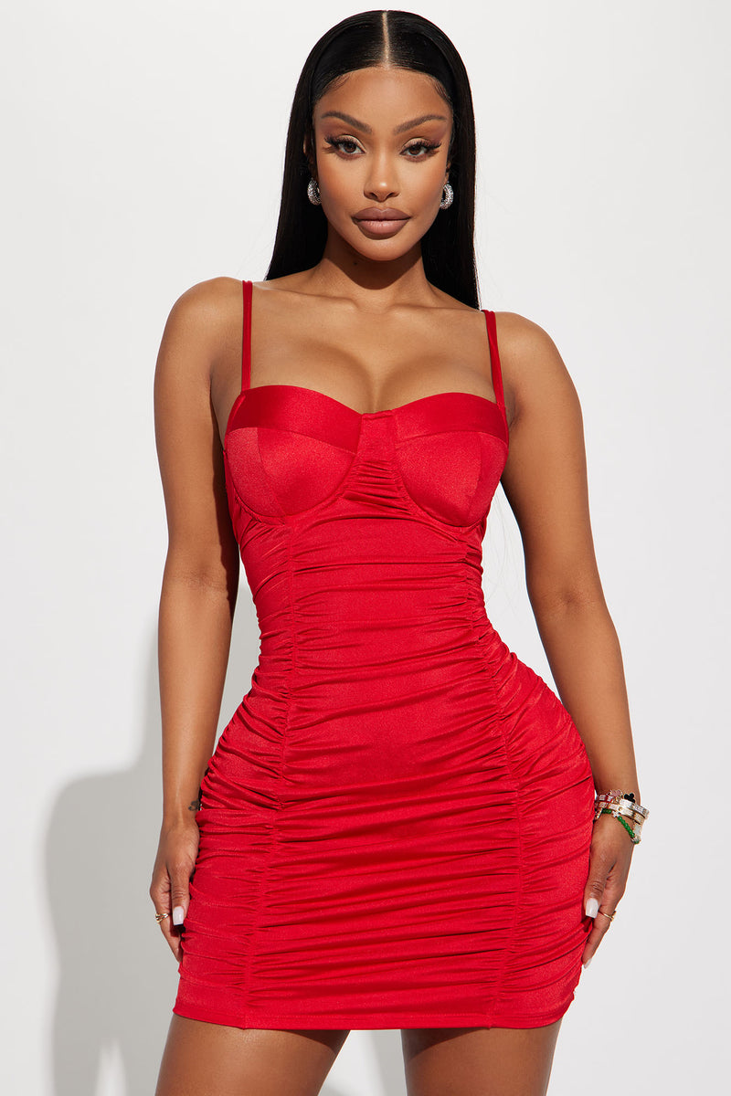 Red bodycon outlet dress fashion nova