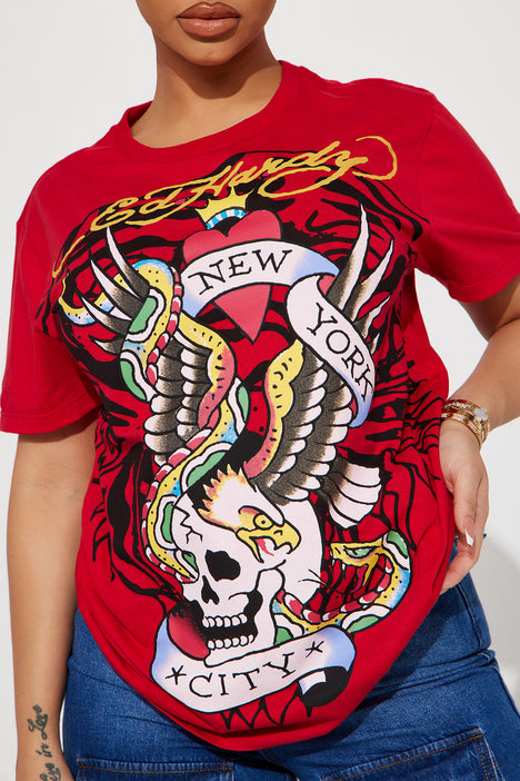 Ed hardy red shirt best sale