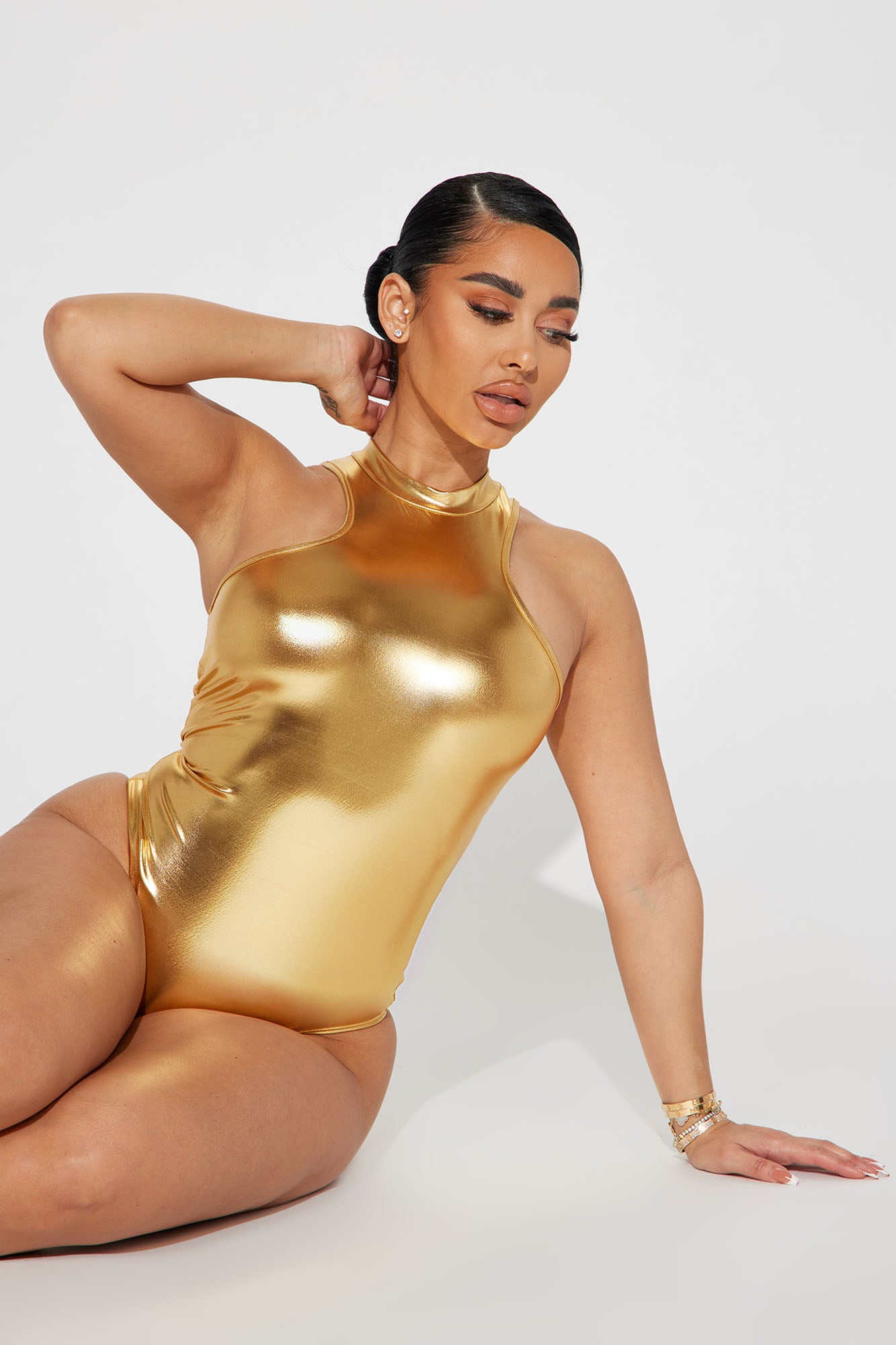 Metallic gold bodysuit sale
