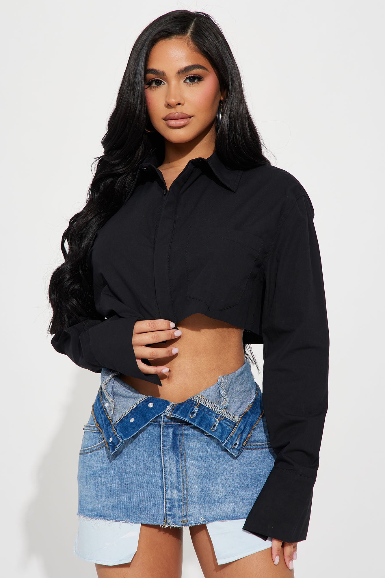 It s A Must Poplin Shirt Black