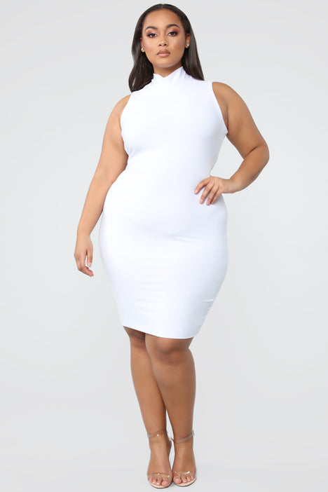 Plus size white shop dress fashion nova