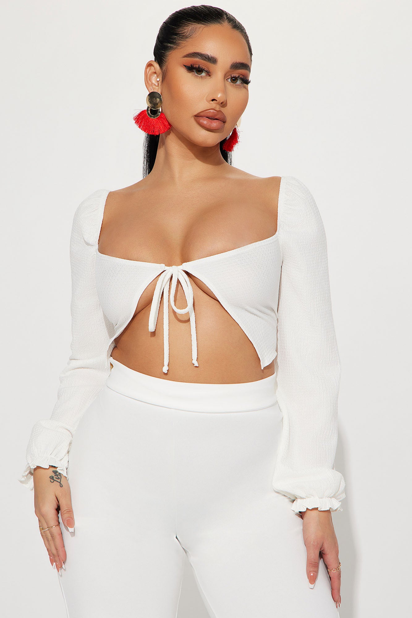 Off white sheer 2025 top