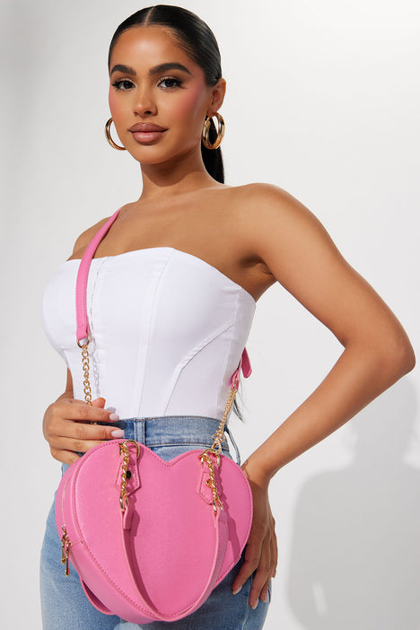 Prada pink store heart bag