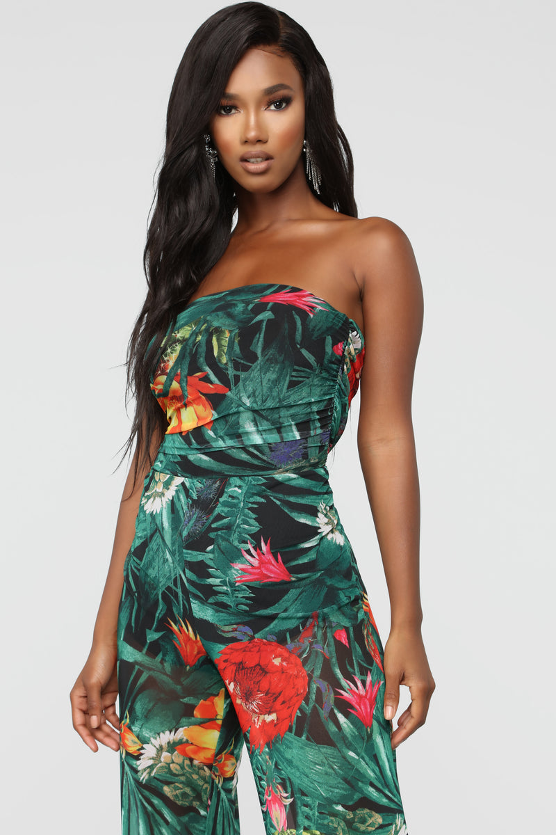 Tropical Goddess Mesh Jumpsuit - Black/Multi | Fashion Nova, Jumpsuits ...