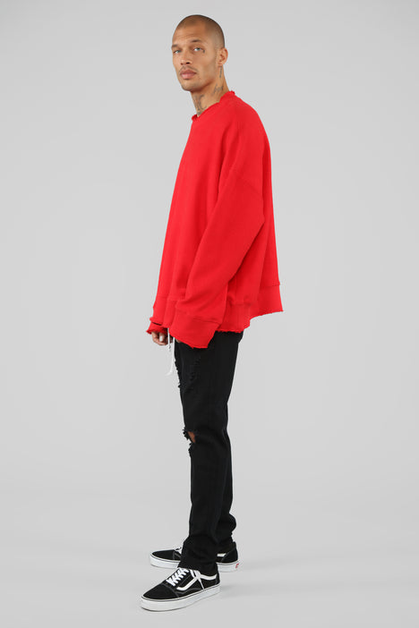 Red discount oversized sweaters