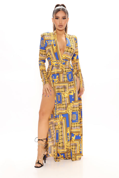 Spree Dress Blue combo Fashion Nova Dresses Fashion Nova