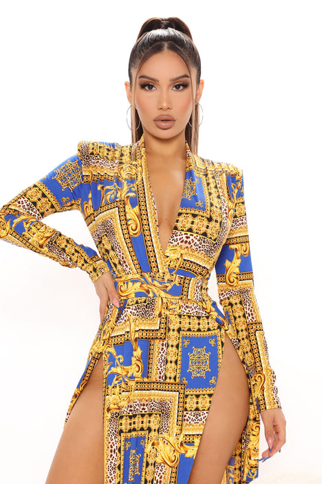 Spree Dress Blue combo Fashion Nova Dresses Fashion Nova
