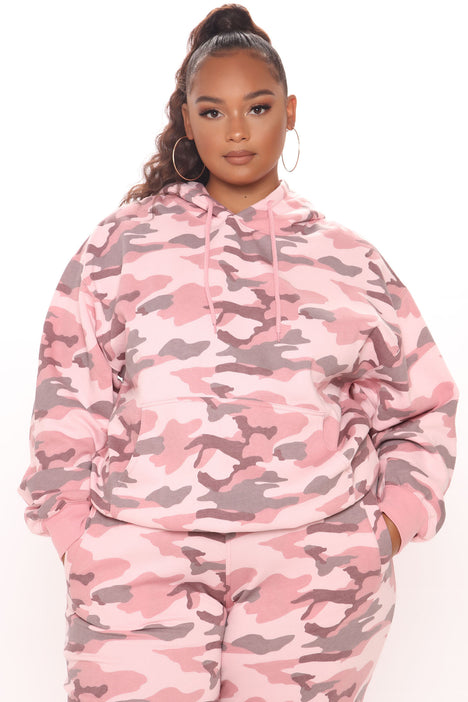 Camo Stole Your Boyfriend s Oversized Hoodie Pink Fashion Nova