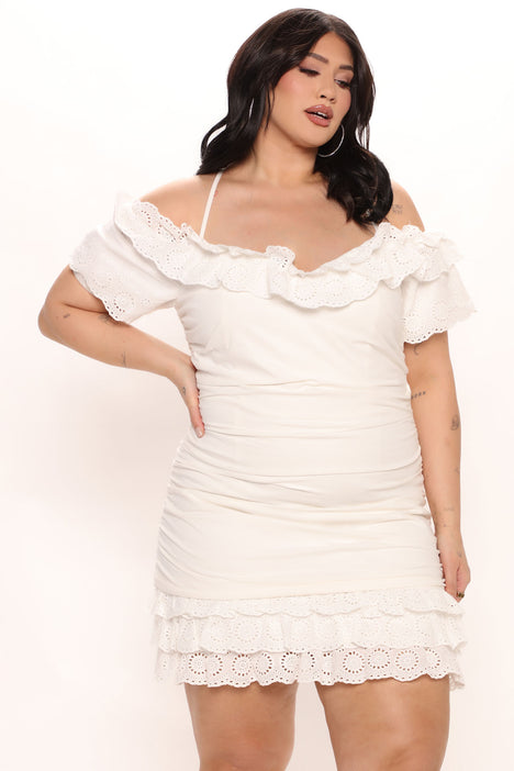 Night And Day Ruched Mini Dress White Fashion Nova Dresses