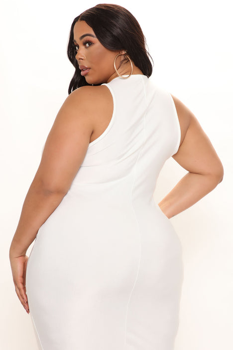 Adaline Midi Dress White